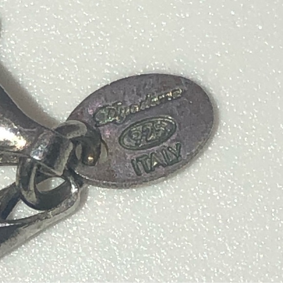 Dyadema Sterling Silver & Crystal Lariat Tassel Chain Super Long 34” + 5” Drop - Picture 8 of 10